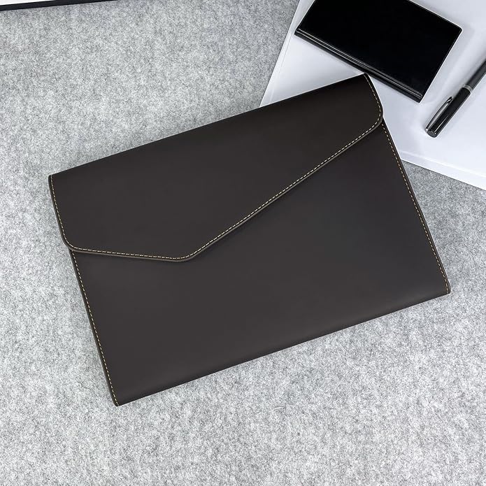Carrier Bag Case Genuine Leather Portfolio Folder Document Organizer Laptop & Tablet,Folio Case for Men & Women