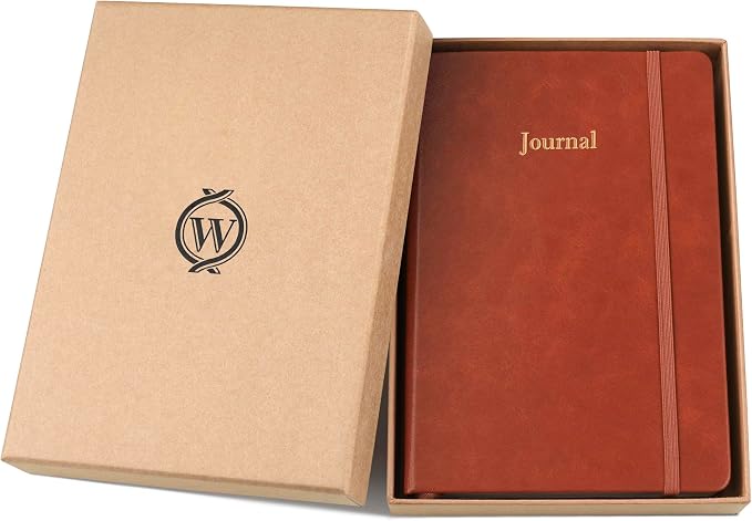 Wykeham's Executive 2026 Undated Daily Journal Planner – Customization Available (Brown, 8.5"×5.5")