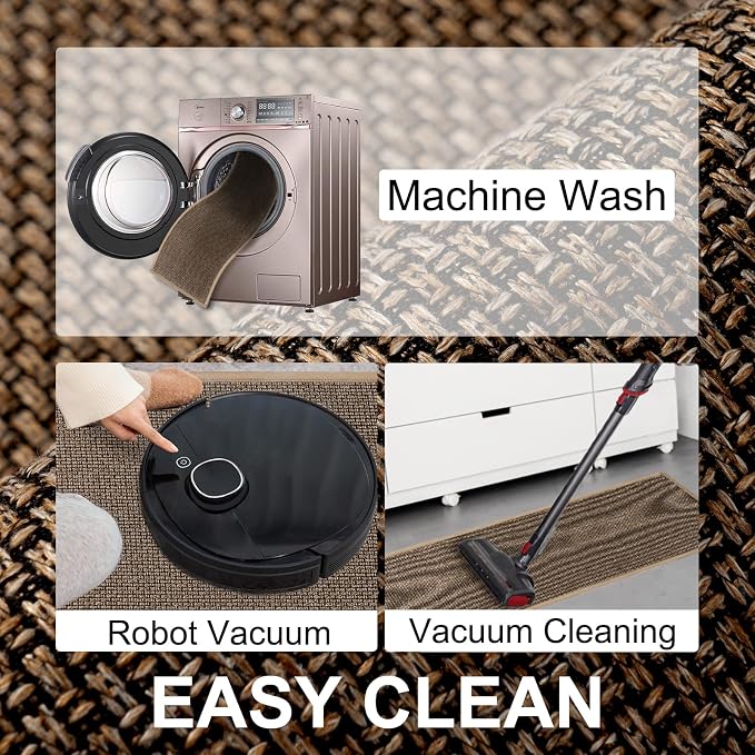 SUMLANS Kitchen Mat 1 PCS, Cushioned Non Slip Rugs for Kitchen Floor, Absorbent Runner Comfort Standing Mats Washable for Kitchen, Office, Home (Brown, 24"x36")
