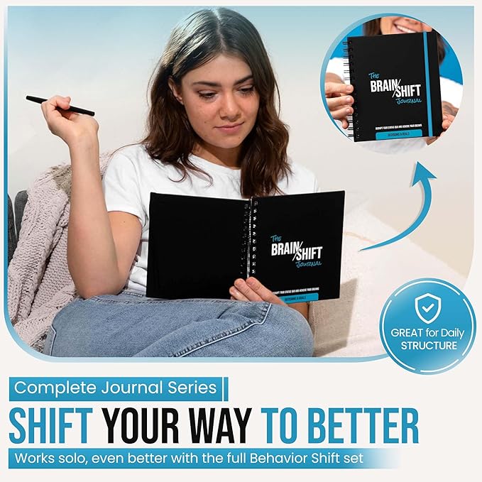 The Behavior Shift Brain Shift Journal: Decisions & Goals - Productivity Planner with Guided Prompts for Personal growth, Goal & Decisions - Gratitude & Manifestation journal -13 Week Self Care Tool