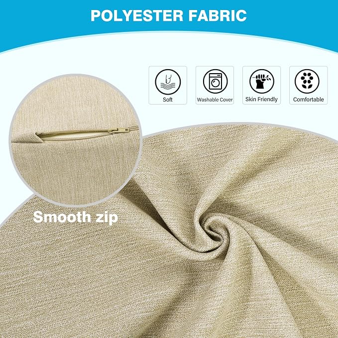Back Support Pillow for Recliner Dual Layer Lumbar Support Pillow with Gel Memory Foam Ergonomic Orthopedic Lumbar Cushions for Elderly Lower Back Pain Relief Washable Cover Khaki