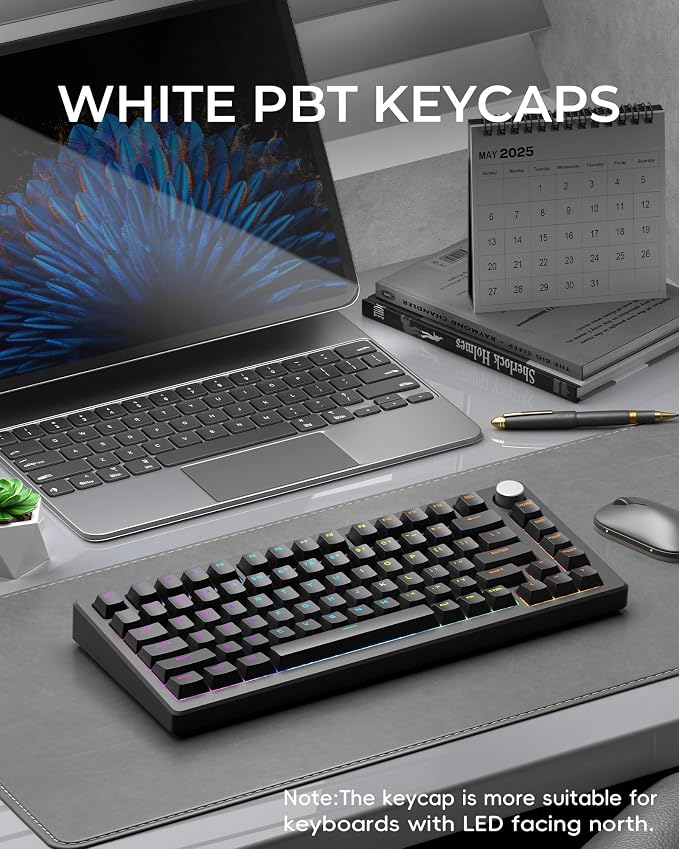 SDYZ x XVX Doubleshot PBT Keycaps 60 75 100 Percent - Shine Through Keycaps, for Mechanical Keyboards, Full 137 Key Set, OEM Profile, Backlit - Black