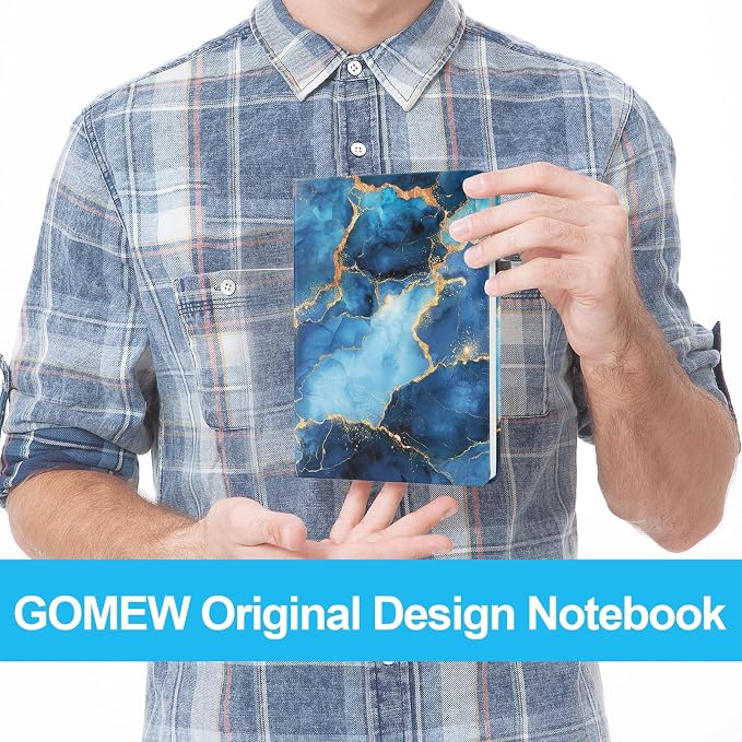 Dotted Journal Notebook A5, Dot Grid Bullet Journal for Women, 160 Pages with 100gsm Thick Paper for Journaling, Planning, Habit Tracking & Notes, Gift for Women, Blue Marble