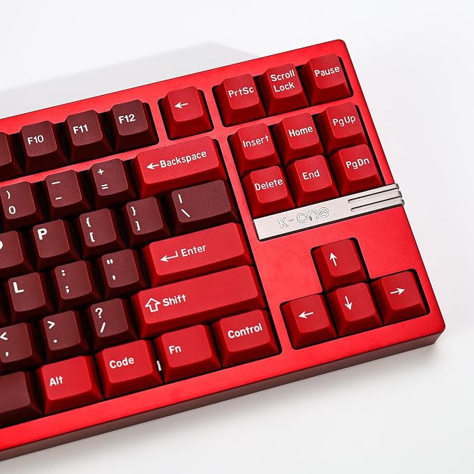 Jamon PBT Double Shot Keycap Set,174 Keys Red Custom Key Cap Keycaps 70 Percent Cherry Profile Keycaps for 61/64/68/84/87/100/104/108 Mechanical Keyboard