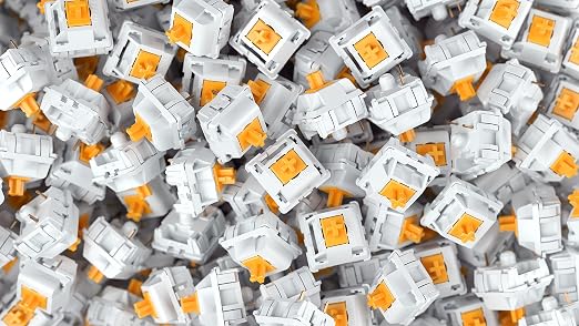 GLORIOUS Panda Switch (Non Lubed Switches) - 36x Plate Mounted 3 pin Switches for Keyboard - Mechanical Keyboard Switches