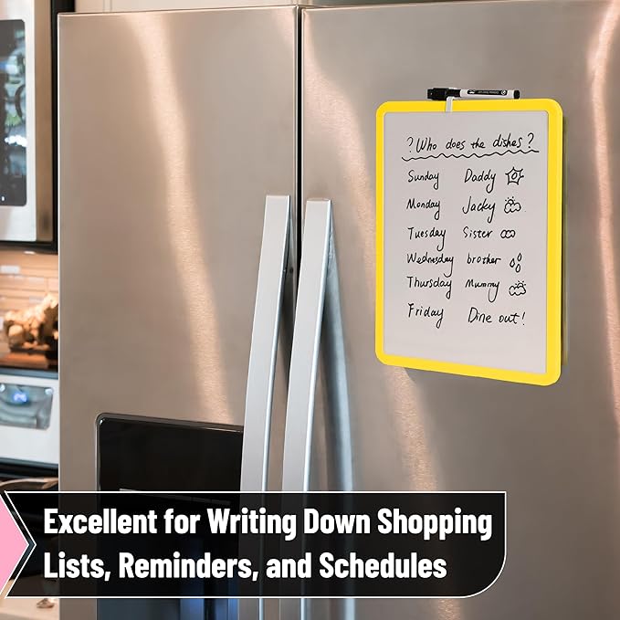 Mr. Pen- Dry Erase Board, 14” x 11” with a Black Dry Erase Marker, Small Mini White Board for Students