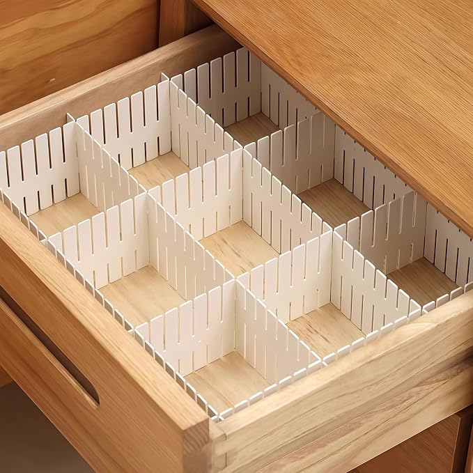 32 Pack Drawer Dividers,Extra Long 14.57" Drawer Organizer | Adjustable,Abundant,Tool Box Drawer Dividers,for Kitchen Bedroom Office,Plastic Drawer Separators for Clothes Socks Crafts