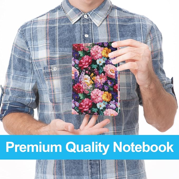 Lined Journal Notebook A5, College Ruled Hardcover Journal for Women, 160 Pages with 100gsm Thick Paper for Writing, Work, Notes & Journaling, Gift for Women, Blossom