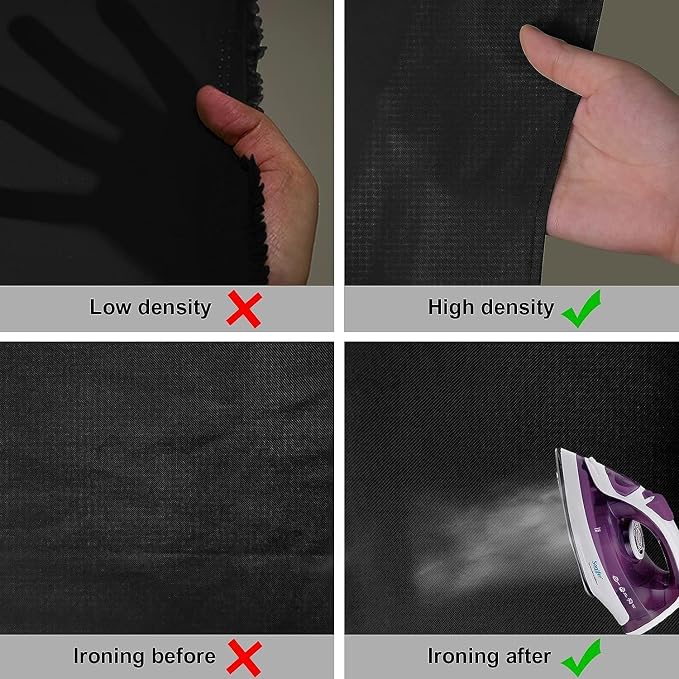Aimosen 10x10 FT Black Backdrop Background for Photography, Large Photo Backdrop Curtain Drapes, High Density Polyester Fabric Screen for Party Portrait Photoshoots Booth Video Studio