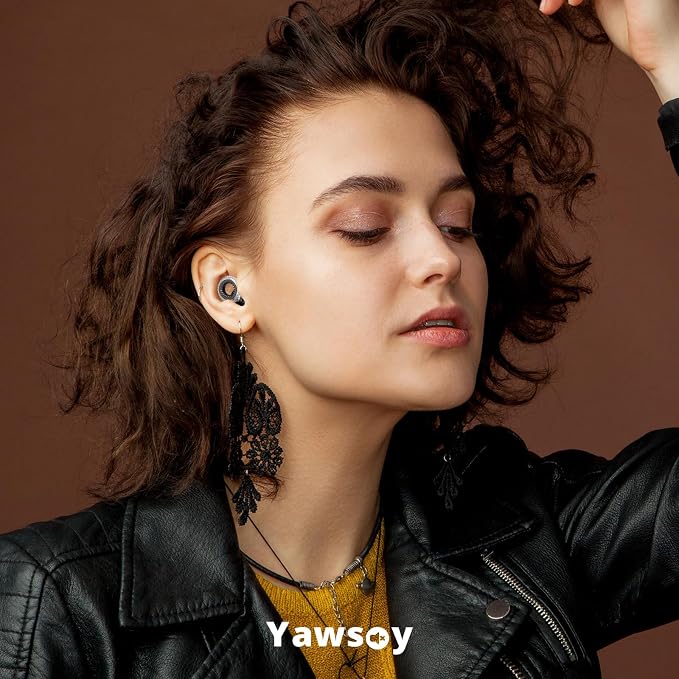 Yawsoy Concert Ear Plugs 2.0, 2 Pairs High Fidelity Noise Cancelling Ear Plugs, Hearing Protection for Concerts, Musicians, Live Events, Sports & DJs, 20dB Noise Reduction Earplugs (Black)