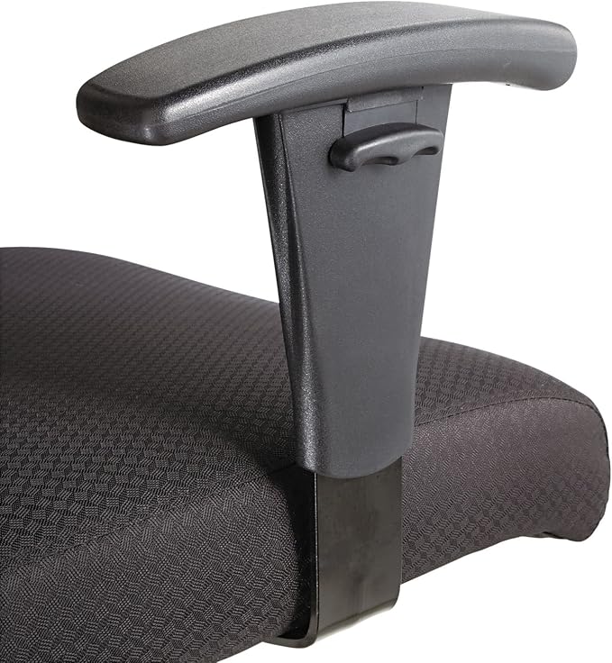 OIF BT4510 Big and Tall Swivel/Tilt Mid-Back Chair, Height Adjustable T-Bar Arms, Black