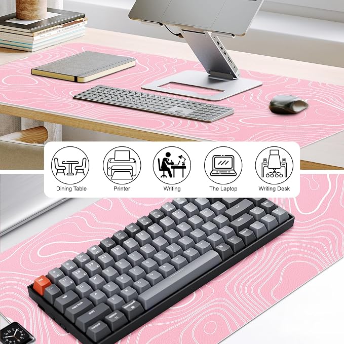 Leather Desk Mat, Desk Pad for Keyboard and Mouse Large Mouse Pads for Desk | Waterproof Desk Mat, Desk Matt for Desktop, Laptop Blotter, Keyboard Pad, Large Mouse Pad, Desk Essentials