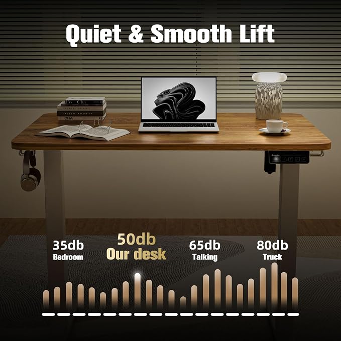 Small Standing Desk, 35"x24" Height Adjustable Sit-Stand for Home Office | Electric Adjustable Standing Desk, Sit to Stand Computer Office Desk with Splice Board, Memory Preset, Lifts 28.7''-46.5"