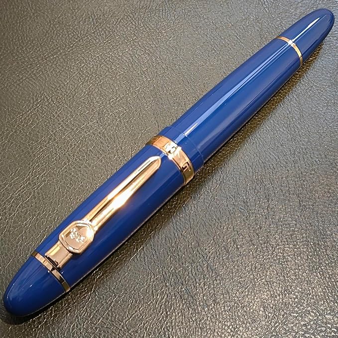 JH159 Rollerball and Ballpoint Pens (Blue+Gold Clip)