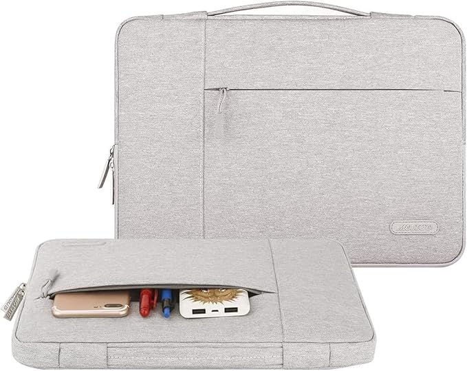 MOSISO Laptop Case 15 inch, Laptop Sleeve with Handle Compatible with MacBook Air 15 inch M5 A3448 M4 A3241 M3 A3114 M2 A2941 2026-2023, Dell XPS, Polyester Multifunctional Computer Bag, Gray