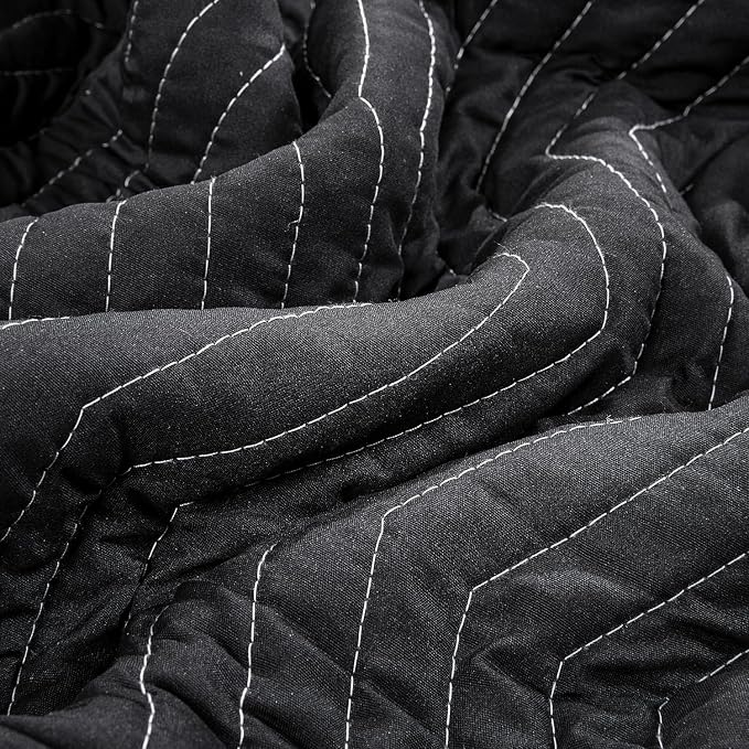 HOMBYS Large Sound Dampening Blanket, 80" x 72" Sound Absorbing Panel with Grommets for Wall Hanging, Noise Reduce Curtains for Recording Studio Use and Basements, 80" x 72", Black