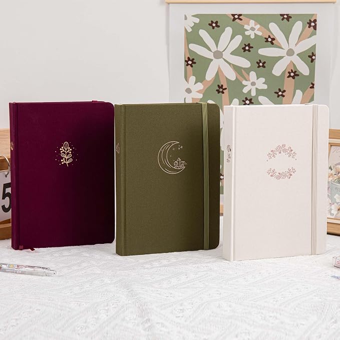 MGGAO Bullet Dotted Journal, No Bleed Thick 160gsm Dotted Journal, A5 Dot Notebook, 5.8 X 8.2 IN, Hardcover Notebooks for Personal Organizers