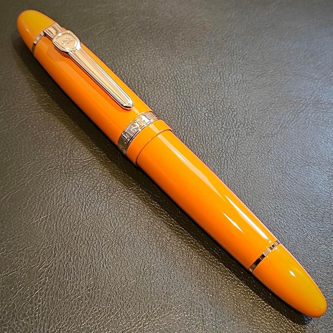 JH159 Rollerball and Ballpoint Pens (Orange+Gold Clip)