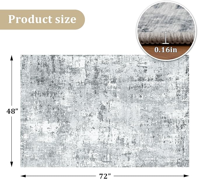 chakme Office Chair Mat for Hardwood Floor, 72"x48" Easy Glide Computer Desk Mat Protector for Rolling Chair Under Desk Rug Nonslip Backing, Machine Wash, (Boho)