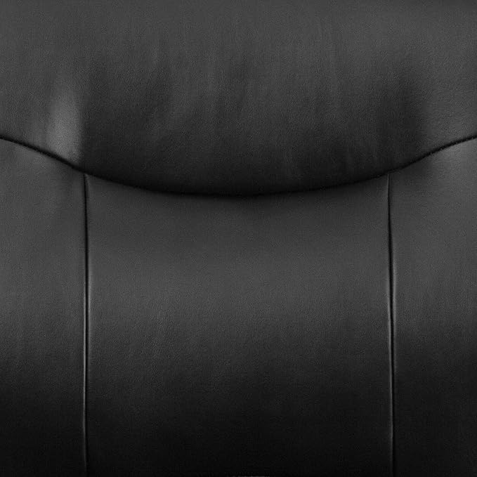 Flash Furniture Hercules Series Big & Tall LeatherSoft Executive Side Reception Chair, Padded Lobby Chair with 500-lb. Static Weight Capacity, Black