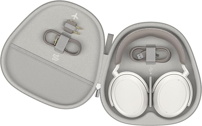Sennheiser Momentum 4 Wireless Noise Cancelling Headphones - Bluetooth Headset for Crystal-Clear Calls with Adaptive Noise Cancellation, Over-Ear Headphones, 60h Battery Life, Folding Design, White