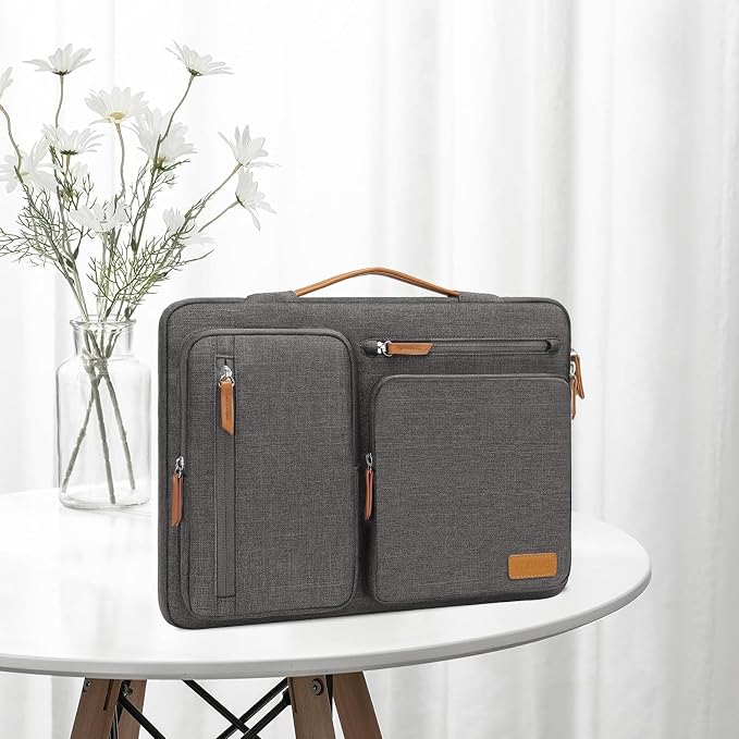 MOSISO 360 Protective Laptop Case 17.3 inch, 17-17.3 inch Laptop Sleeve Compatible with Dell, HP, Lenovo, Asus, Acer, Alienware, Side Open Carrying Case with 4 Zipper Pockets&Handle, Taupe Gray