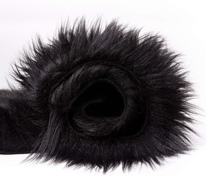 Ashler faux fur rug, Fluffy Shaggy Area Rug Ultra Soft 3 x 5 Feet Rectangle Fur Rug Black Fuzzy Rug Machine Washable Shag Rug, Nursery Decor Throw Rugs for Bedroom, kids room, Living Room