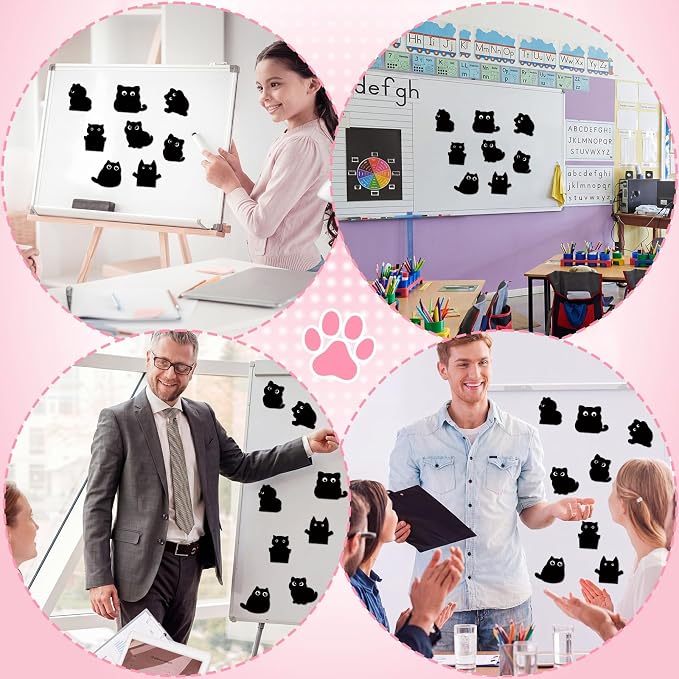 Estune 400 Pcs Black Cat Theme Sticky Notes Back to School Note Pads Cat Teacher Note Pads Stylish Practical Cute Funny Sticky Notes for Office Home Supplies