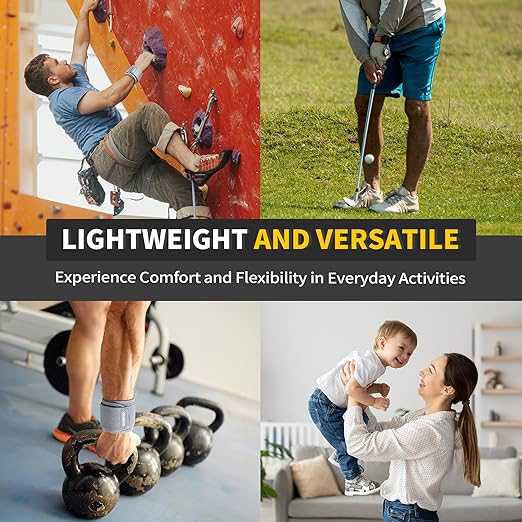 CAMBIVO Wrist Brace 2 Pack, Adjustable Compression Wrist Support for Carpal Tunnel, Tendonitis Pain Relief, Wrist Wraps for Weightlifting, Gym Fitness, Sleeping Night Support, Men Women