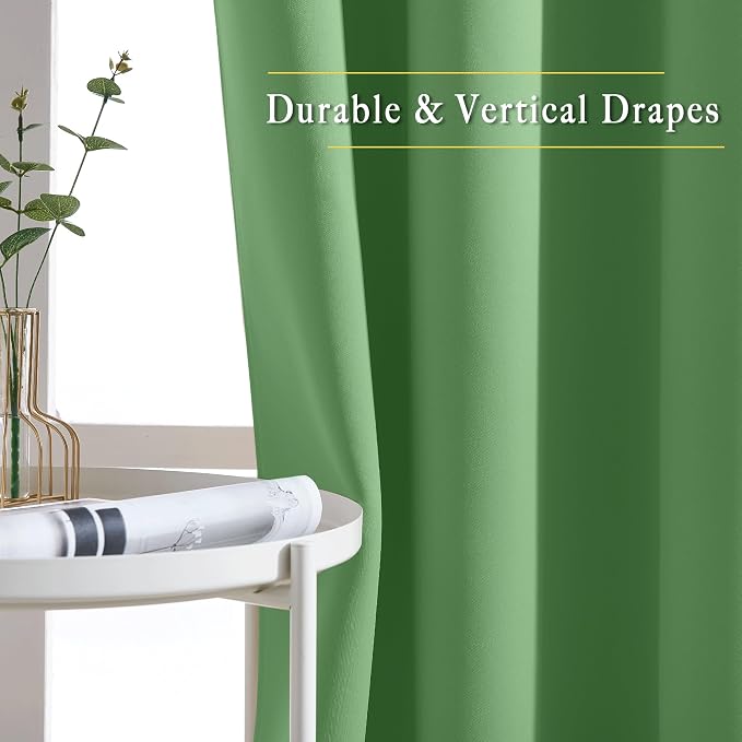 NICETOWN Door Curtain for Closet Doors 80 Inches Long 1 Panel, Blackout Doorway Curtain for Open Closet Bedroom, Room Divider Living Room for Privacy (Froest Green, 1 Panel, 46W x 80L)