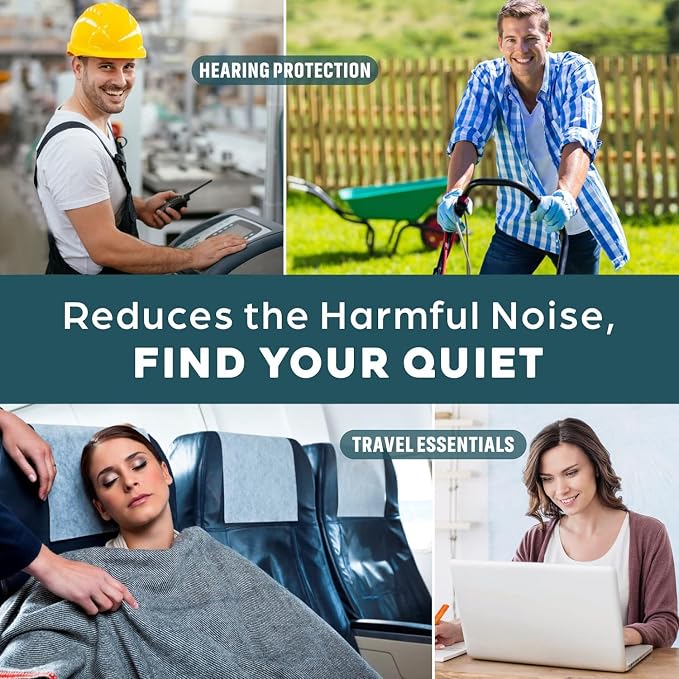 Small Ear Plugs for Sleeping, 2 Pairs Reusable Comfy Earplugs for Adults Kids 12+, Noise Reduction Earbuds for Sleep, Snoring, Work, Travel, Gardening, Concerts - 31dB Hearing Protection