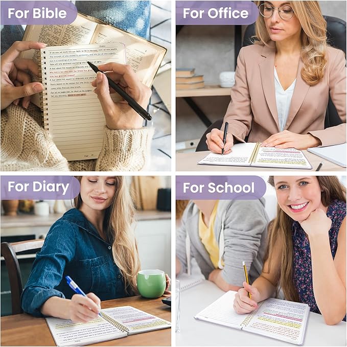 Taja Lined Spiral Journal Notebook for Women & Men, 140 Pages, College Ruled Hardcover Notebook for Work & Note Taking, Journals for Writing, A5(5.7" x 7.9") – Purple