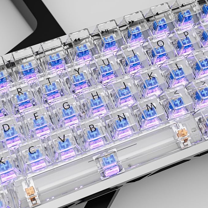 Zjmehty Outemu(Gaote) Blue Switches for MX Mechanical Gaming Keyboard,3-Pin 50gf Clicky/RGB/DIY Replaceable/Dustproof Switches(20pcs)