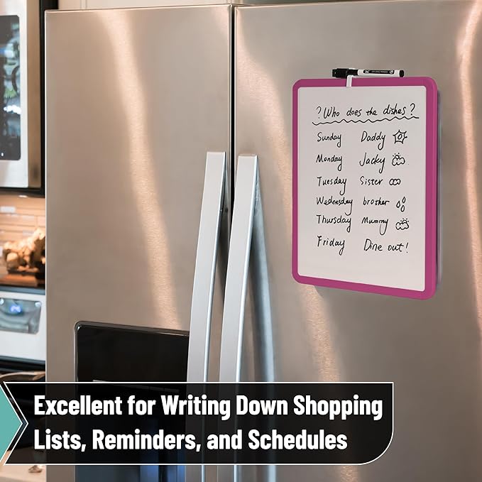 Mr. Pen- Dry Erase Board, 14” x 11” with a Black Dry Erase Marker, Small Mini White Board for Students