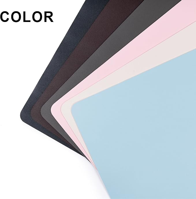 Leather Desk Pad Protector,Non-Slip Desk Pad(Black, 35.4" x 17") | on-Slip PU Leather Large Mouse Pad,Easy Clean Desk Protecor Mat,Writing Pad for Office Work/Home/Decor