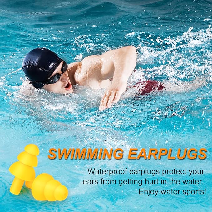 Ear Plugs for Sleeping Noise Cancelling, Soft Silicone Ear Plug, 8 Pairs Reusable Ear Plug, Waterproof Noise Reduction Earplugs for Sleeping, Concert, Snoring, Travel, Work (8 Colors)