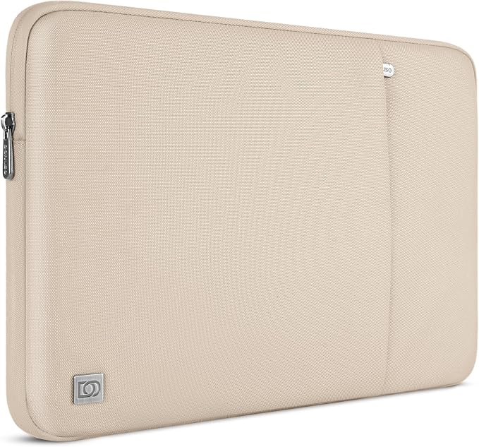 DOMISO Laptop Case Laptop Sleeve Cover for 15.6 inch Mac Book Pro M4/M3/M2/M1 Pro/Max A3403 A3186 A2991 A2780 A2485 A2141,Compatible with 15.6 inch HP Dell XPS 15.6,Beige