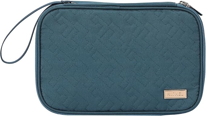 NISHEL Travel Cord Organizer Case, Large, Lake-Blue