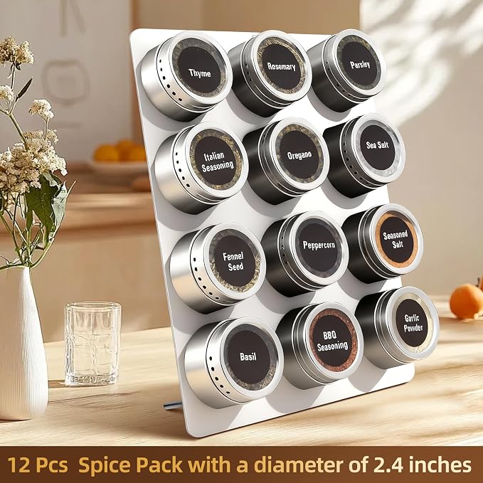 Magnetic Metal Display Bulletin Board, White, 4 Pack, 11x8 Inch | Includes 12 Magnets, For Memos Messages Photos, Home School Kitchen Office Use, Vertical Orientation