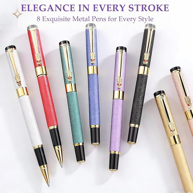 Luxury Pen,Best Luxury Ball Pen Gift Set for Women,Black Ink Fancy Pen Refillable for Executive Office,Professional,pretty pens,cool pens,Nice cute Designer Pen (Purple)