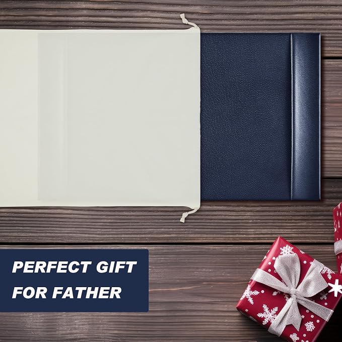 Leather Desk Pad Protector with Side Rails, Executive Office Desk Mat for Home Workspace, Writing Surface, Mouse & Keyboard Pad, Elegant Gift for Men Dad Husband(Blue,30 x 18 Inch)