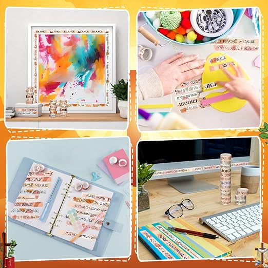 24 Rolls Back to School Christian Washi Tape Gifts Bulk Graduation VBS Religious Scripture Bible Verse Boho Faith Washi Tape for Bible Journaling Crafting Students BibleStudy Stationery