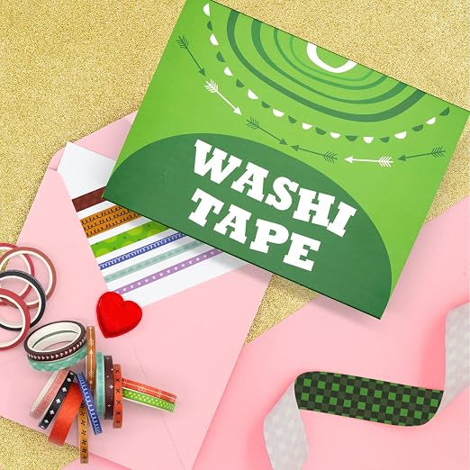 KOVANO 60 Rolls Washi Tape Set - Decorative Adhesive Masking Tape for Scrapbooking Supplies,DIY Crafts,Bullet Journals,Gift Wrapping,Party Decorations and Planners,Each Roll 5.4yd Total 328yd
