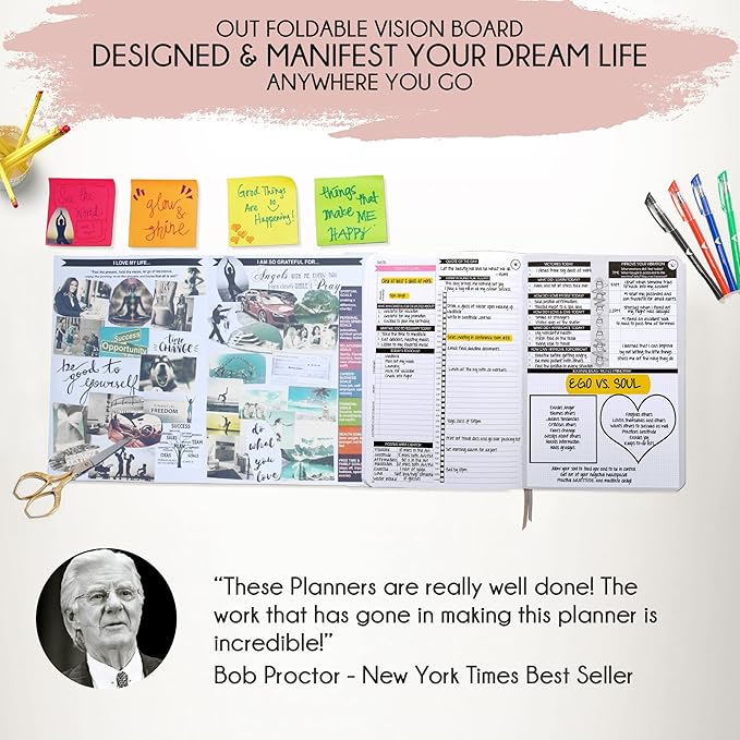 Self Care Journal & ADHD Planner for Adults - 5 Minute Journal, A 90 Days Planner, Creating Your Dream Life, Increase Productivity & Happiness, Vision Board, Guided & Gratitude Journal - Undated | ADHD Planner, Undated, Gratitude Journal for Women and ...