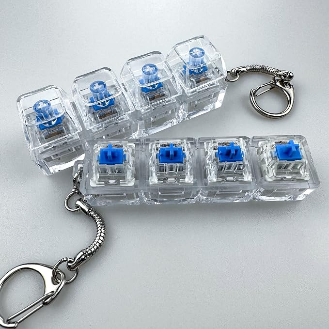 ZhouWang 72PCS Blue Pre-Lubricated,Dustproof Click Switch,Crisp clicking Sound with Strong Tactile Feedback, Suitable clicker for 3D Prints and Mechanical Gaming Keyboards.