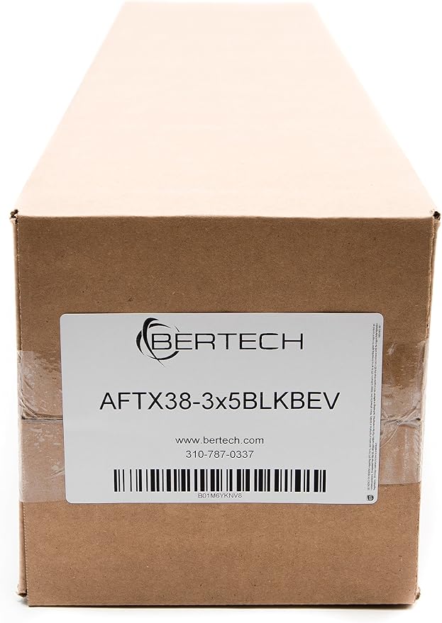 Bertech Anti Fatigue Floor Mat, 3ft. X 5ft. Black, Textured Pattern, Bevelled on All Four Sides