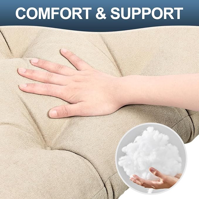 Back Pillow for Recliner Lumbar Support Pillow Soft and Fluffy Back Support Cushion Thick Lumbar Cushion for Chairs, Recliners,Sofa, Couch and Bed for Pain Relief Beige