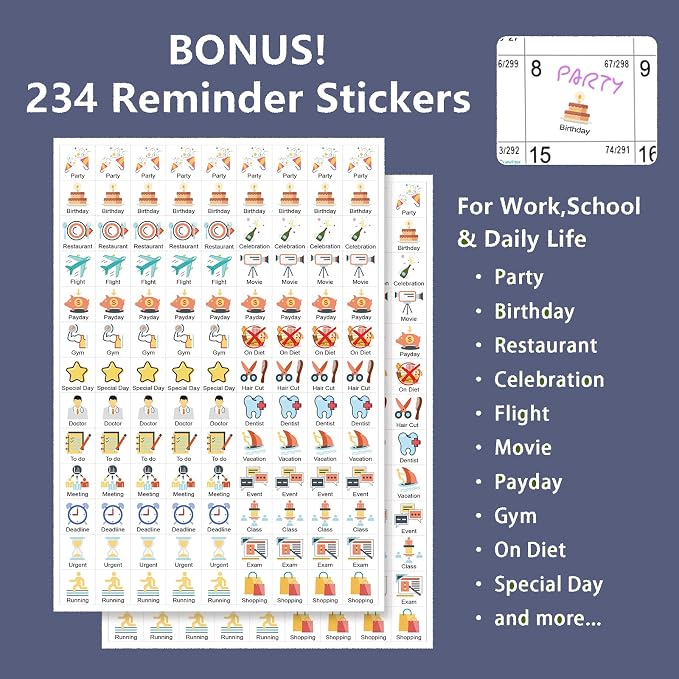 Desk Calendar 2026-2027, Monthly Desktop Calendar(Jul. 2026 - Dec. 2027, 10" x 8.25"), Standing Flip Calendar with Thick Paper, Academic Year Standing Desk Calendar with Planner Stickers