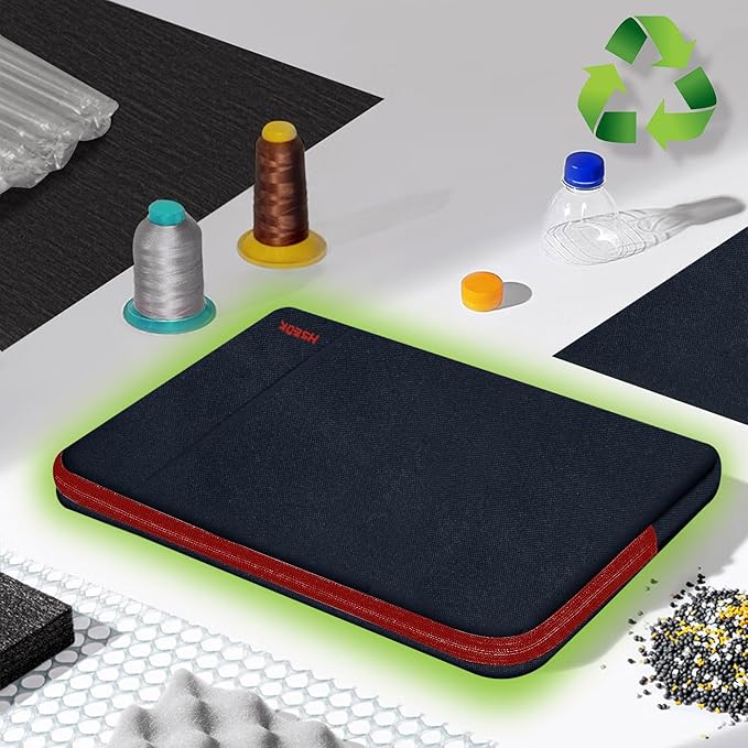 Hseok Laptop Case 13.3 Inch Sleeve Recycled Water Resistant Cover for MacBook Pro 14" M4 M3 M2 M1 and All Model 13.3" Mac Air/Pro, XPS 13 14 and Most Popular 13"-14" Notebooks,B02K02