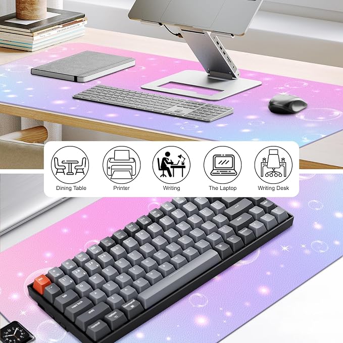Leather Desk Mat, Desk Pad for Keyboard and Mouse Large Mouse Pads for Desk | Waterproof Desk Mat, Desk Matt for Desktop, Laptop Blotter, Keyboard Pad, Large Mouse Pad, Desk Essentials